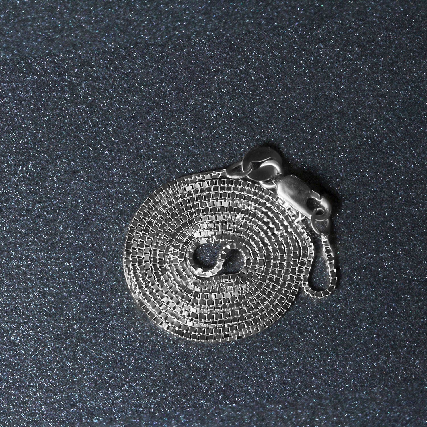 14k witgouden klassieke boxketting (0,68 mm)