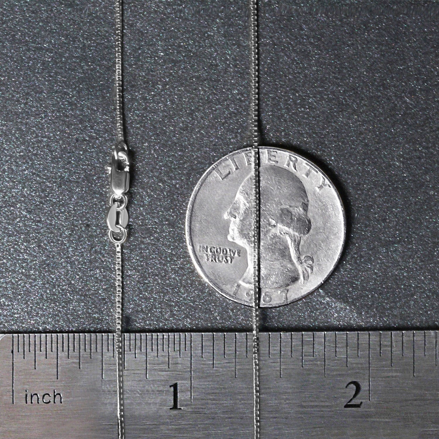 14k witgouden klassieke boxketting (0,68 mm)