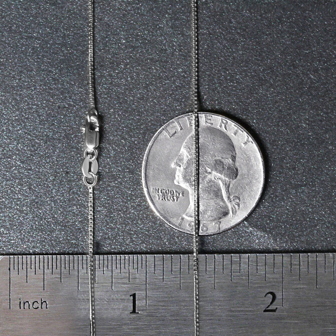 14k witgouden klassieke boxketting (0,68 mm)