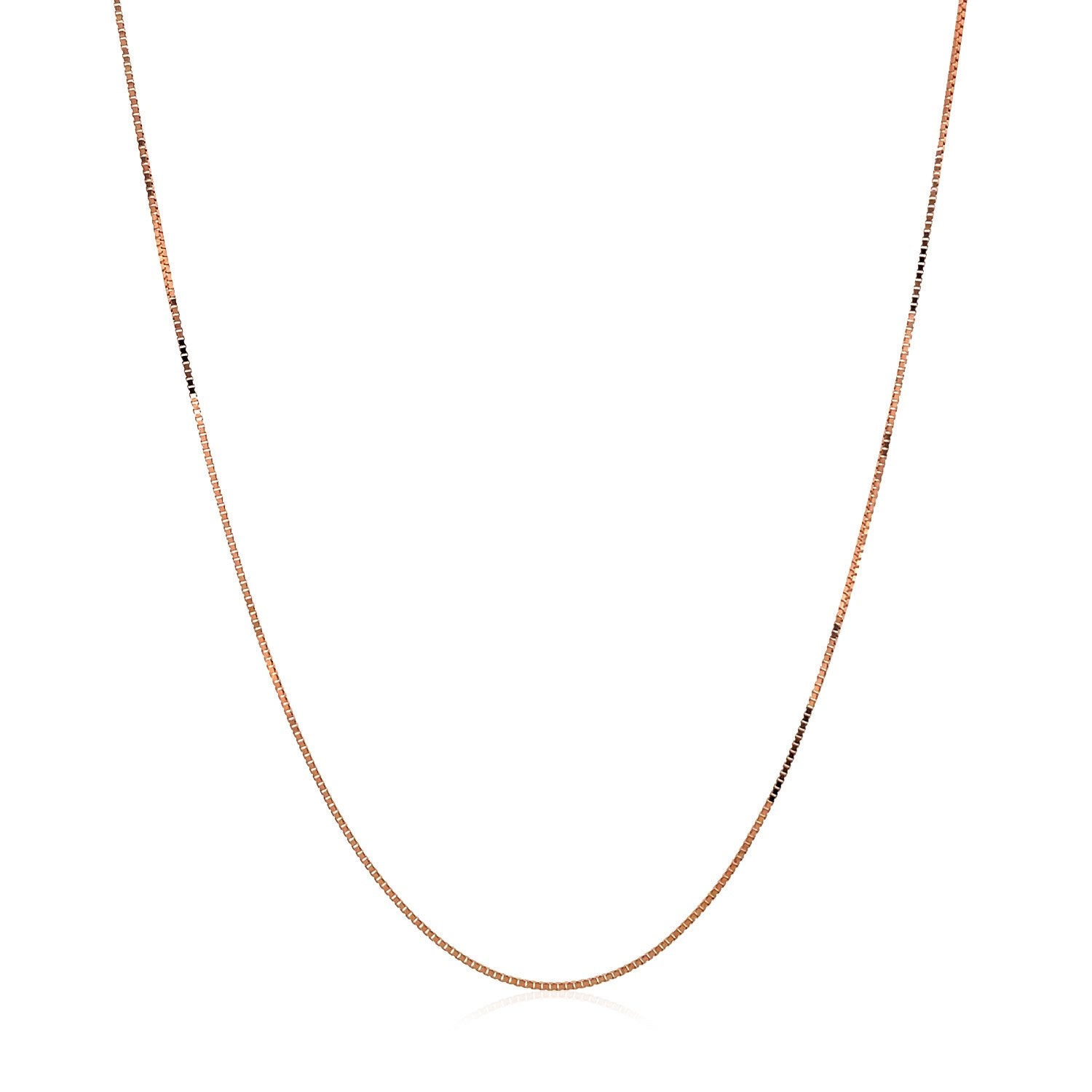 14k roségouden klassieke boxketting (0,45 mm)