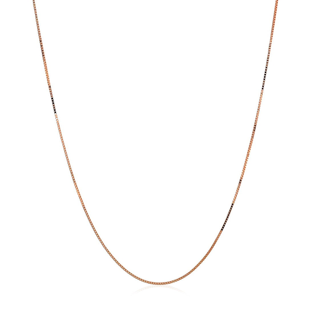 14k roségouden klassieke boxketting (0,45 mm)