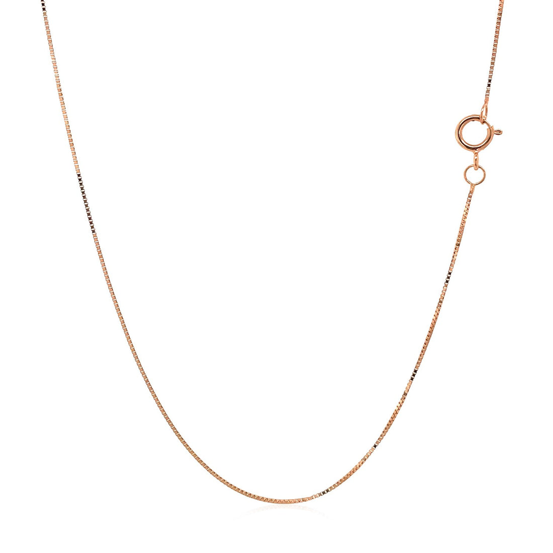 14k roségouden klassieke boxketting (0,45 mm)