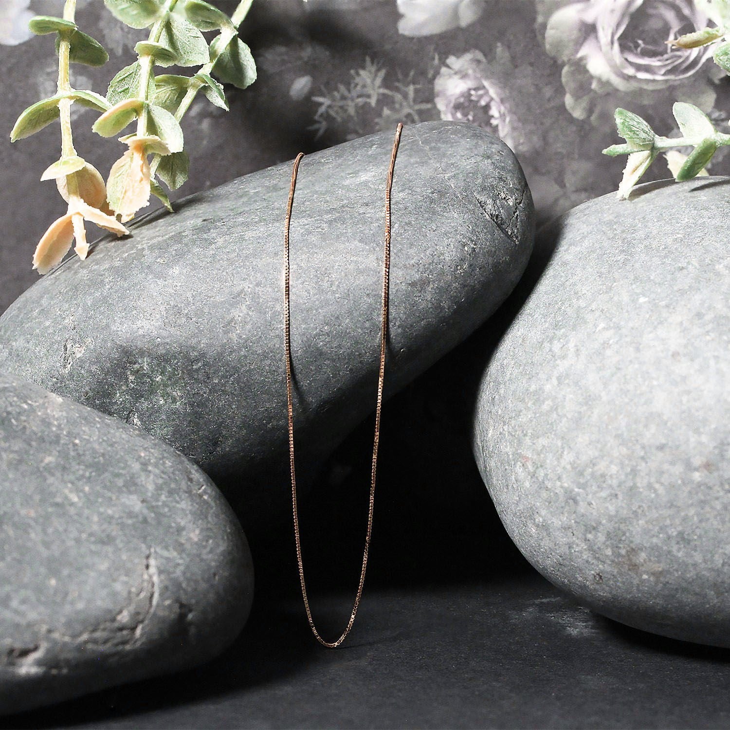 14k roségouden klassieke boxketting (0,45 mm)