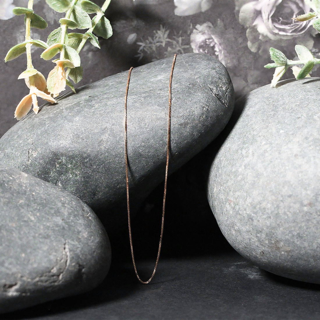 14k roségouden klassieke boxketting (0,45 mm)