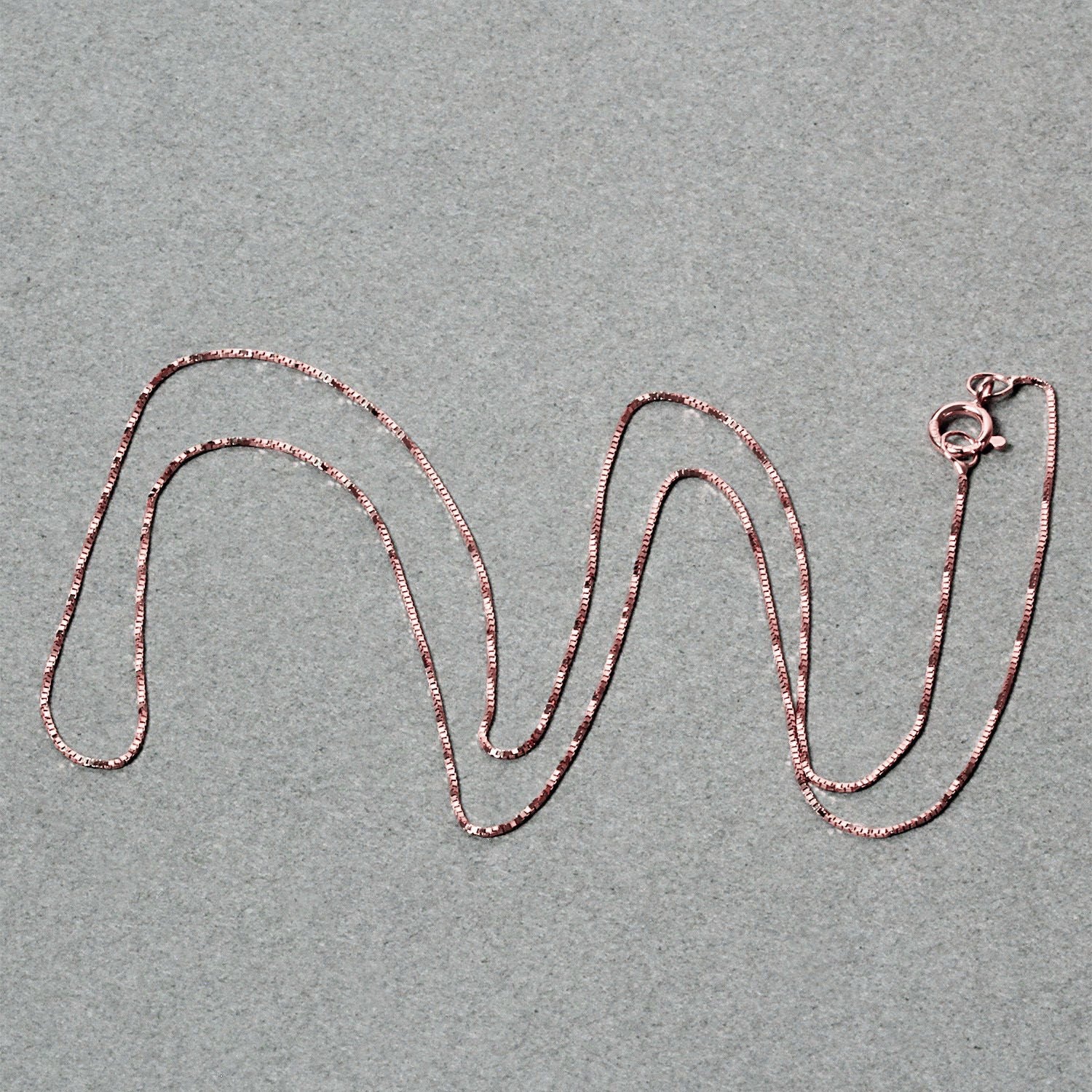 14k roségouden klassieke boxketting (0,45 mm)