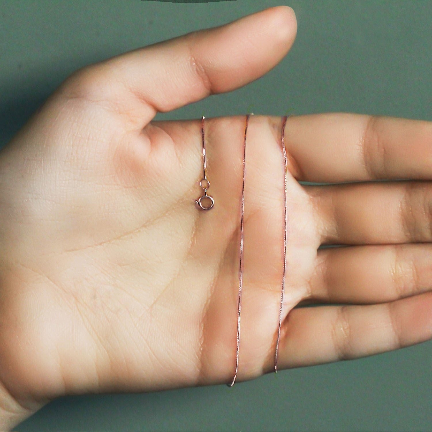 14k roségouden klassieke boxketting (0,45 mm)