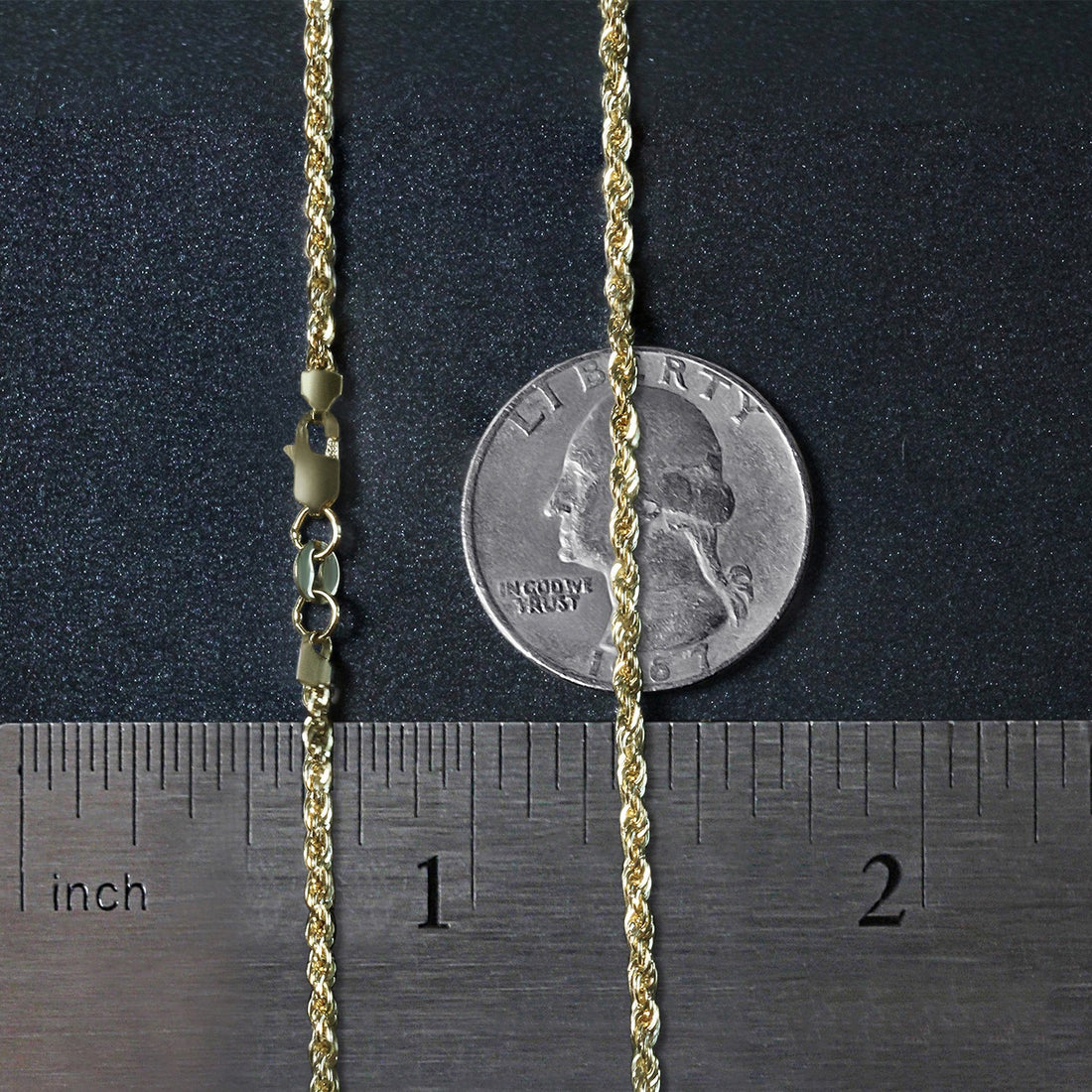 14k geelgouden licht touwketting (2,00 mm)