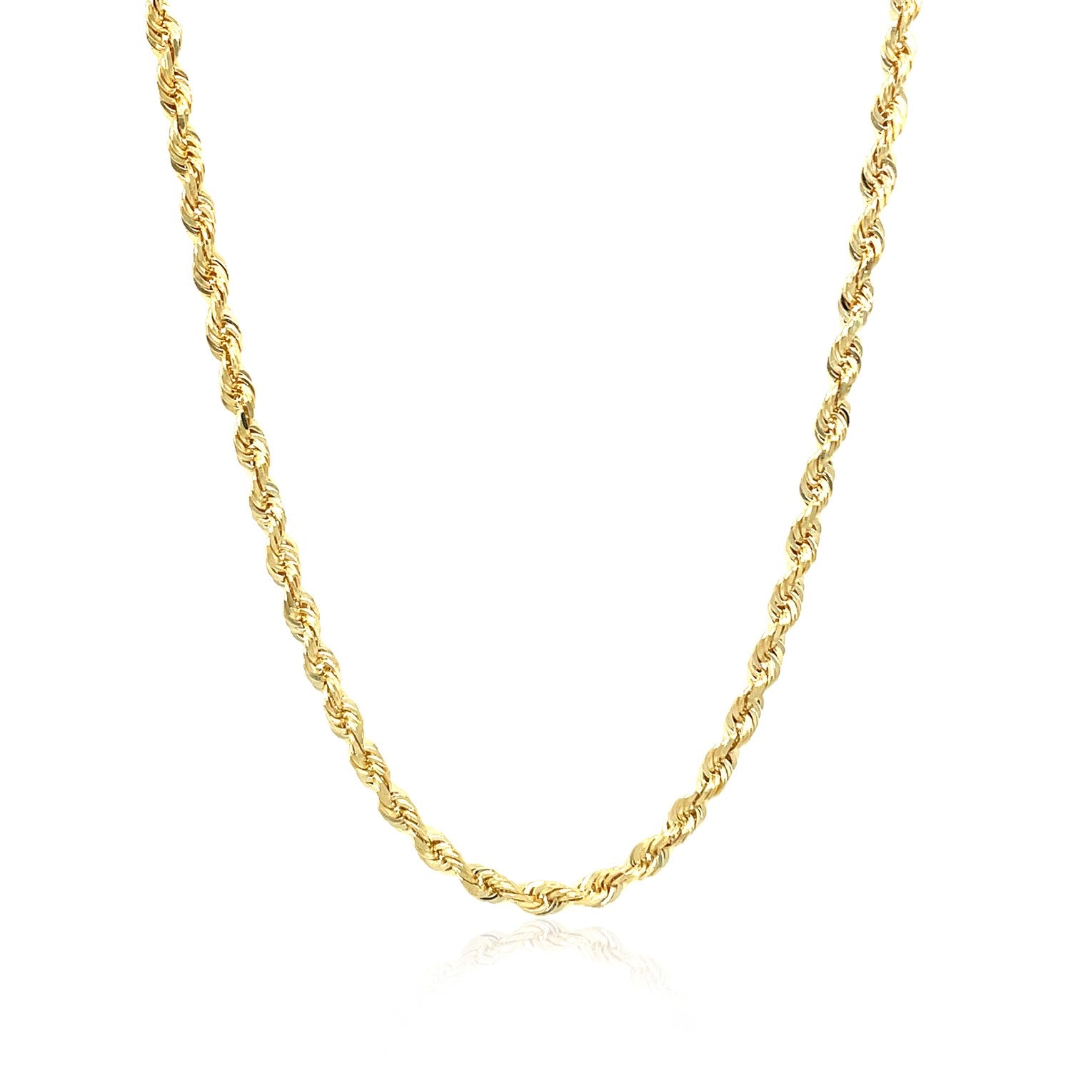 10k geelgouden ketting met massief diamantgeslepen ketting (2,75 mm)