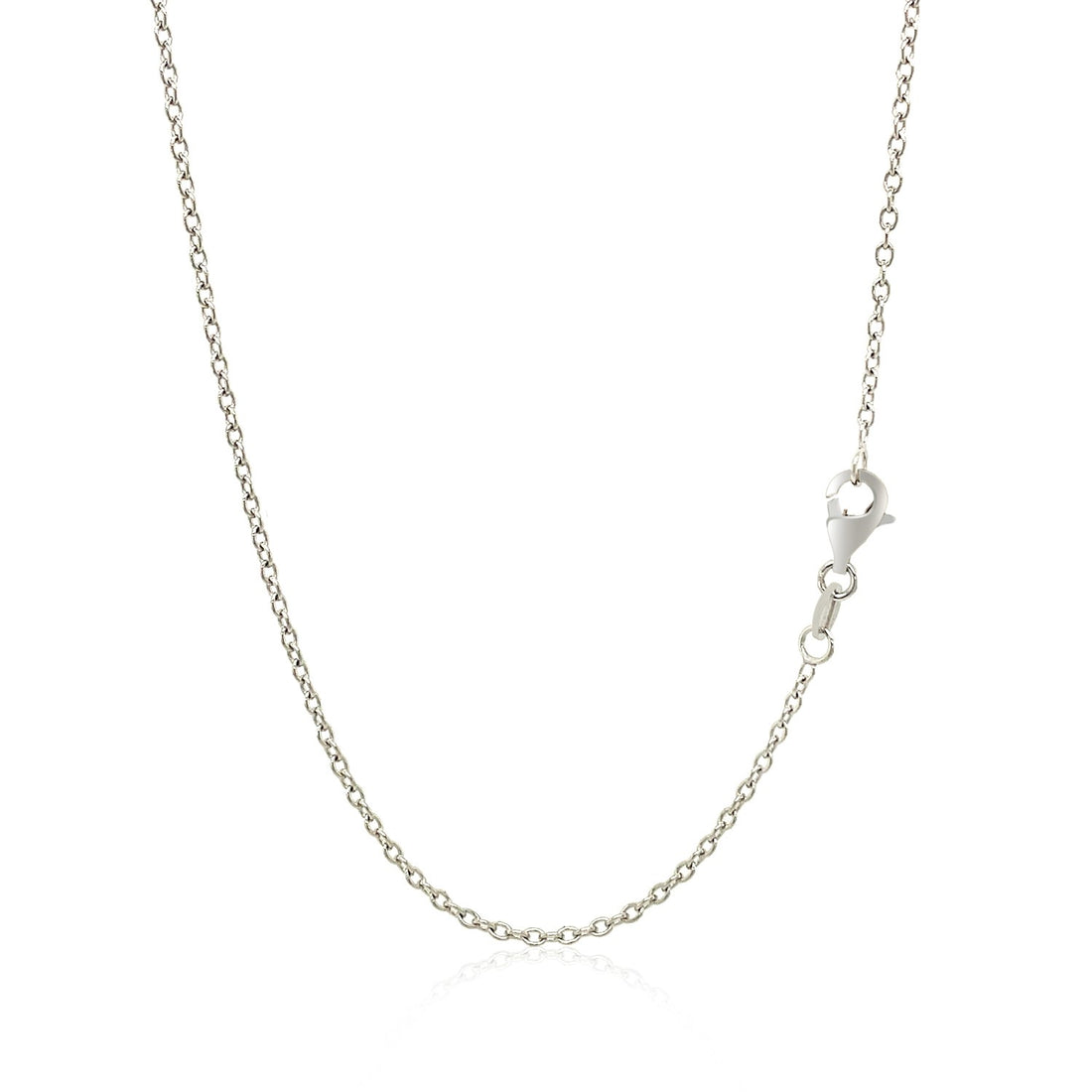 18k White Gold Round Cable Chain (1.50 mm)