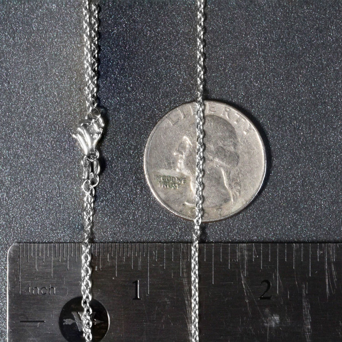 18k White Gold Round Cable Chain (1.50 mm)