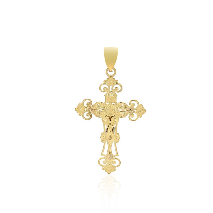 Pendentif croix en or bicolore 14 carats