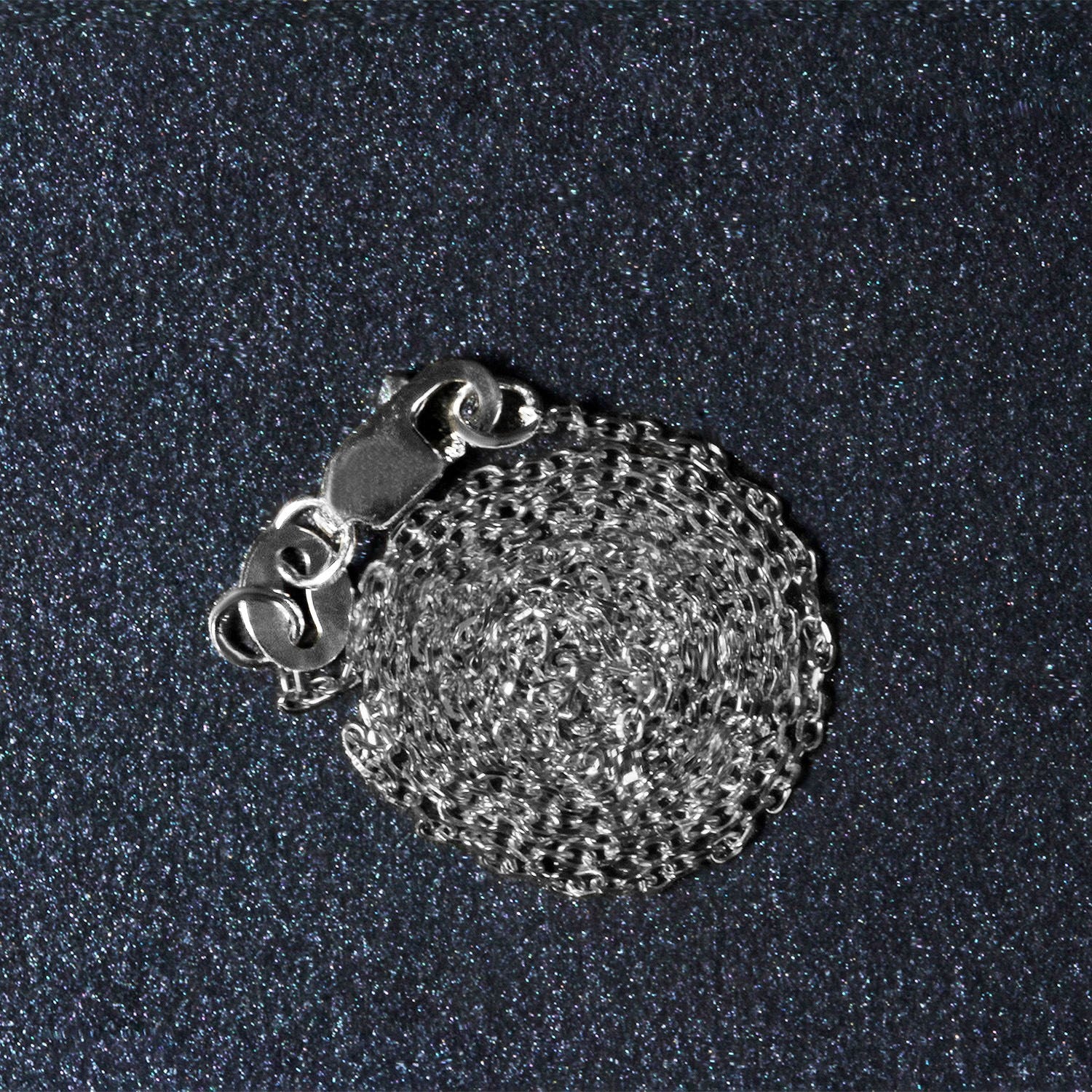 14k witte diamantgeslepen kabelschakelketting (0,87 mm)