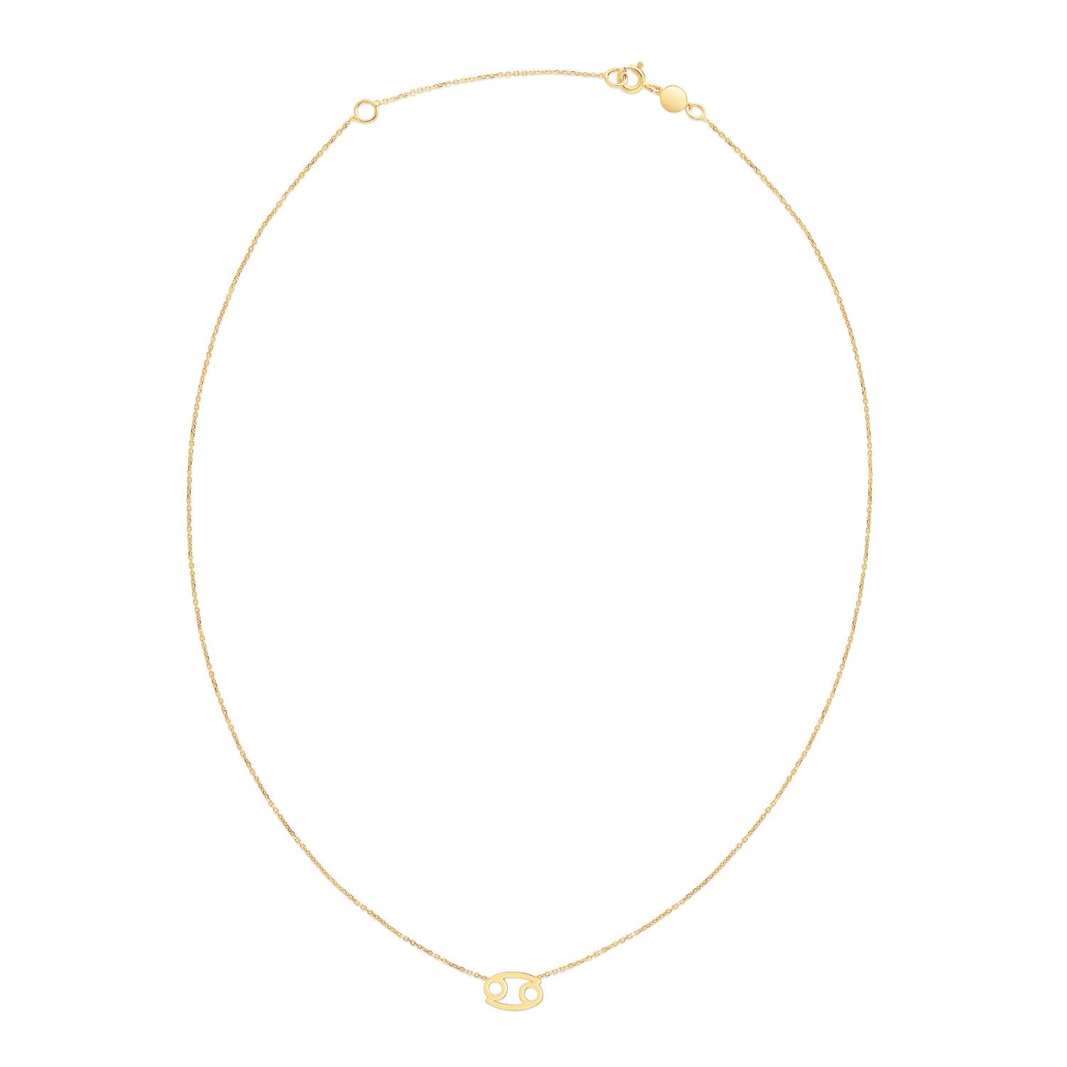 Collier Cancer en or jaune 14 carats
