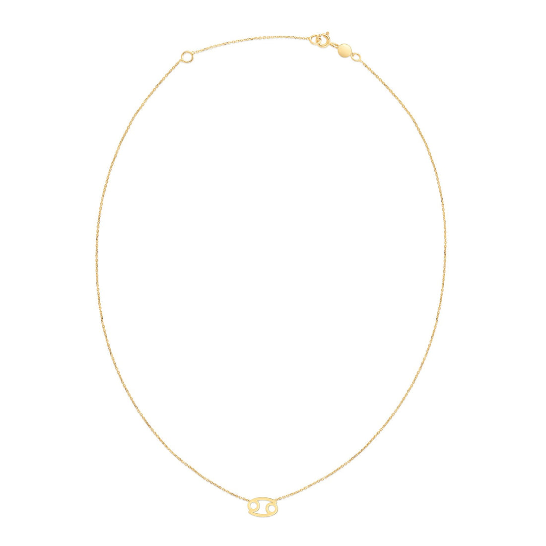 Collier Cancer en or jaune 14 carats