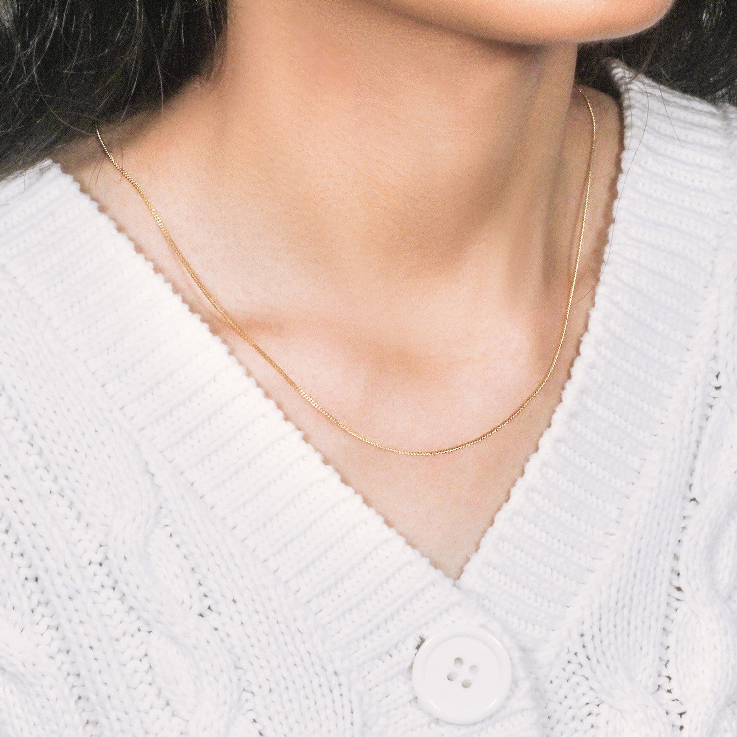 10k Yellow Gold Gourmette Chain 1.0mm (1.00 mm)