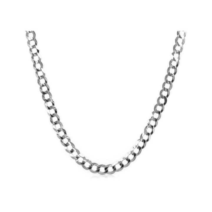 Chaîne gourmette en or blanc massif 14 carats (2,60 mm)