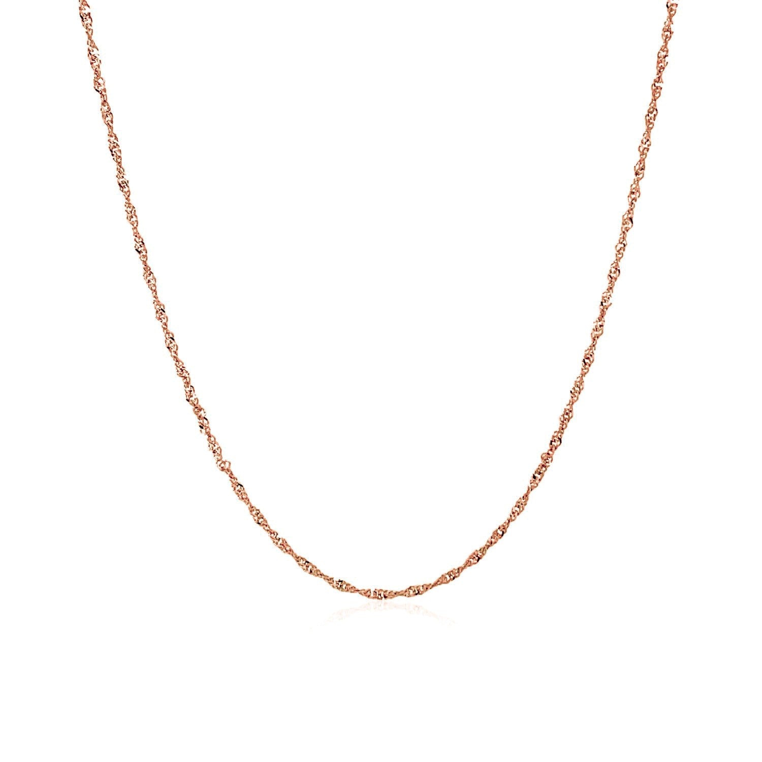 14k roségouden Singapore-ketting (1,10 mm)