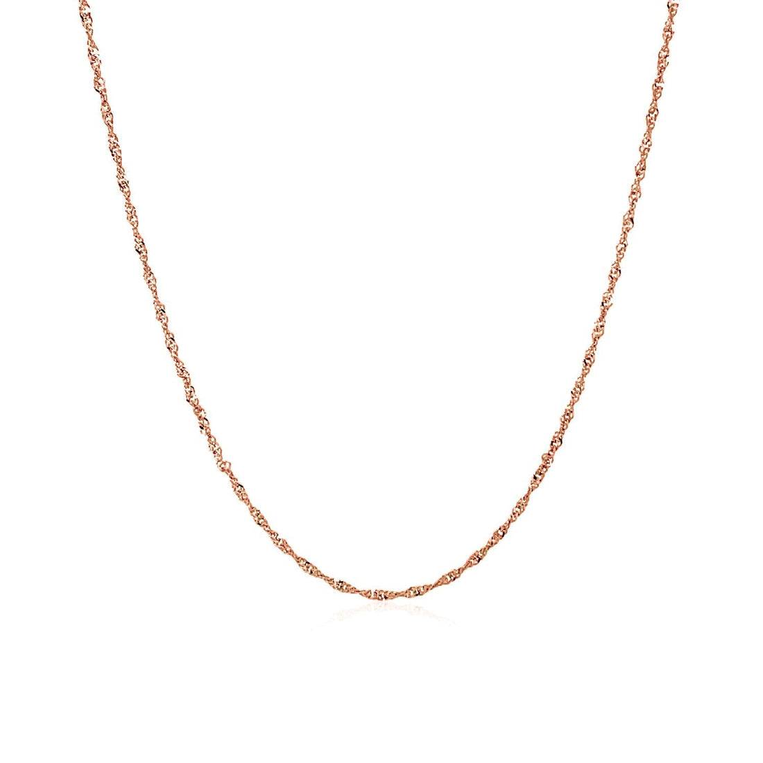 14k roségouden Singapore-ketting (1,10 mm)