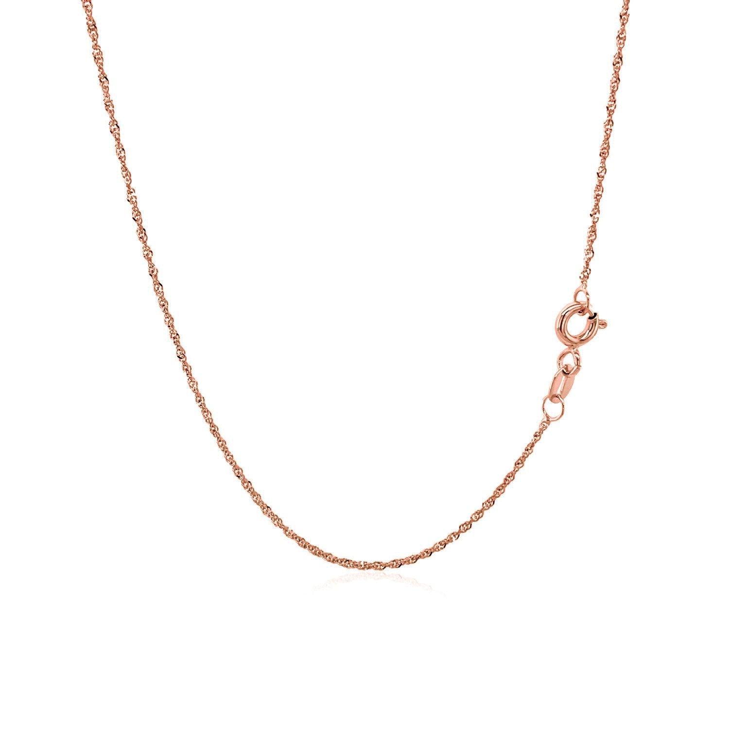 14k roségouden Singapore-ketting (1,10 mm)