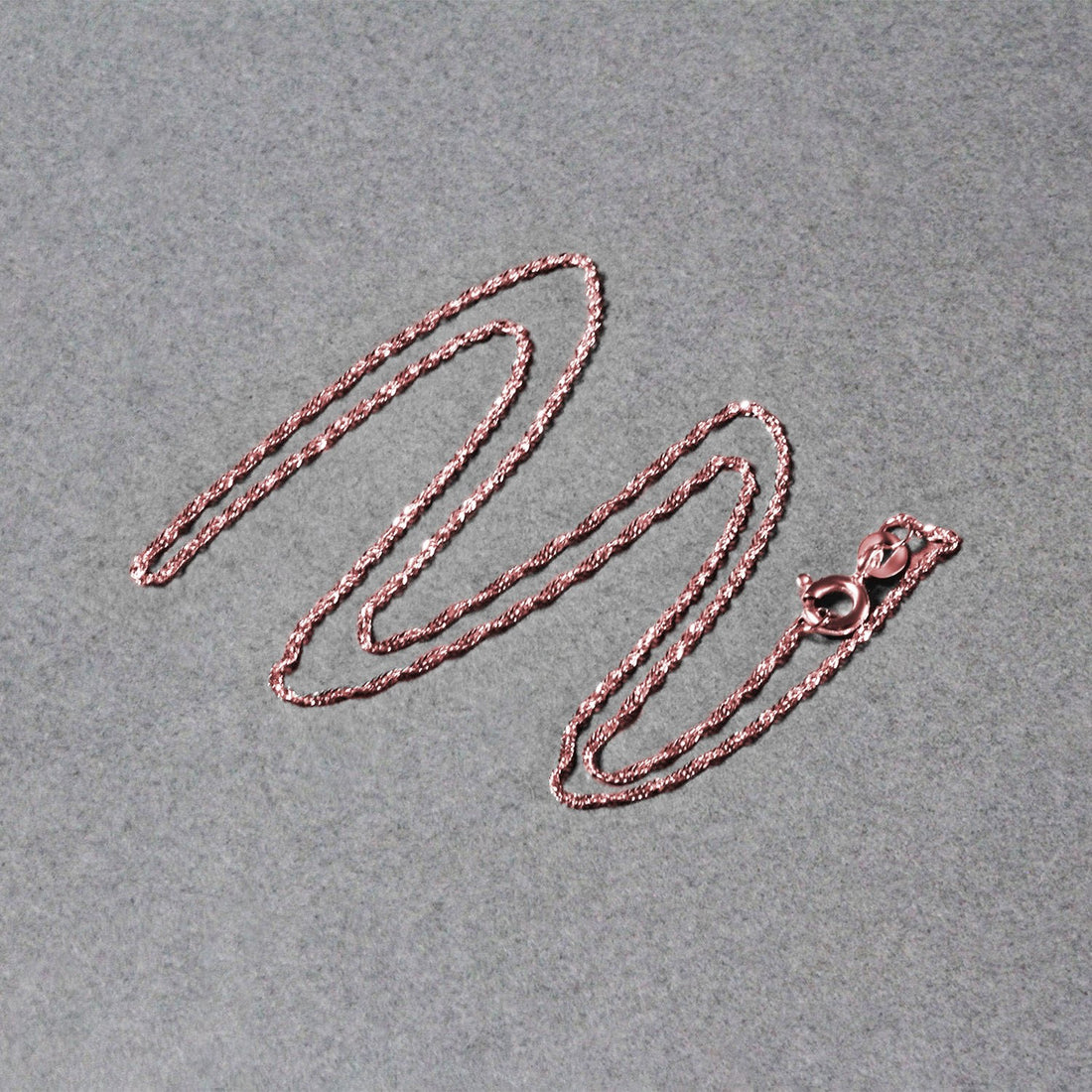 14k roségouden Singapore-ketting (1,10 mm)