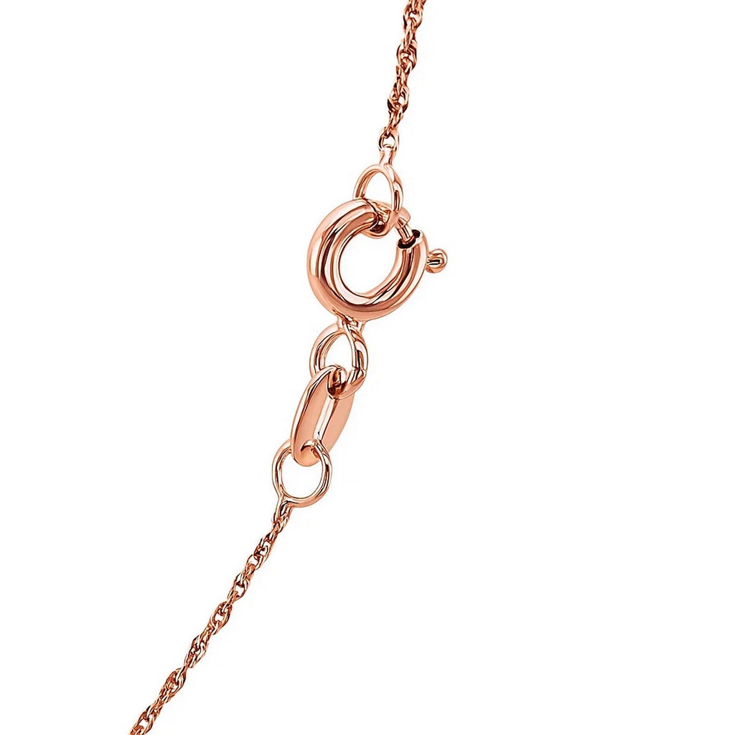 14k roségouden Singapore-ketting (1,10 mm)