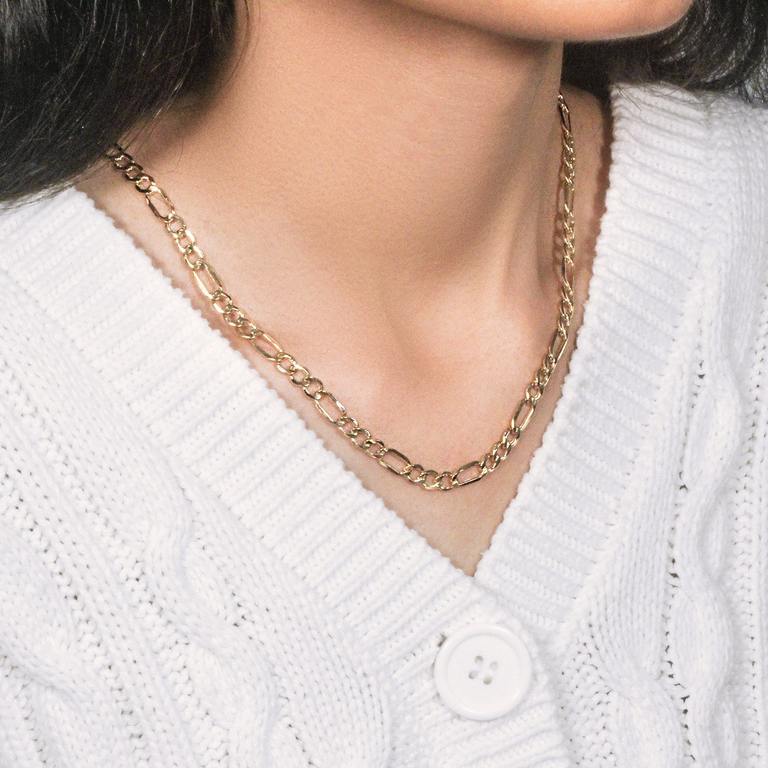 14k geelgouden Lite Figaro-ketting (5,60 mm)