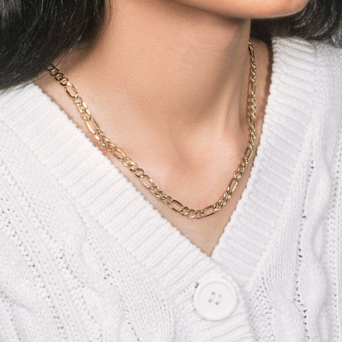 14k geelgouden Lite Figaro-ketting (5,60 mm)