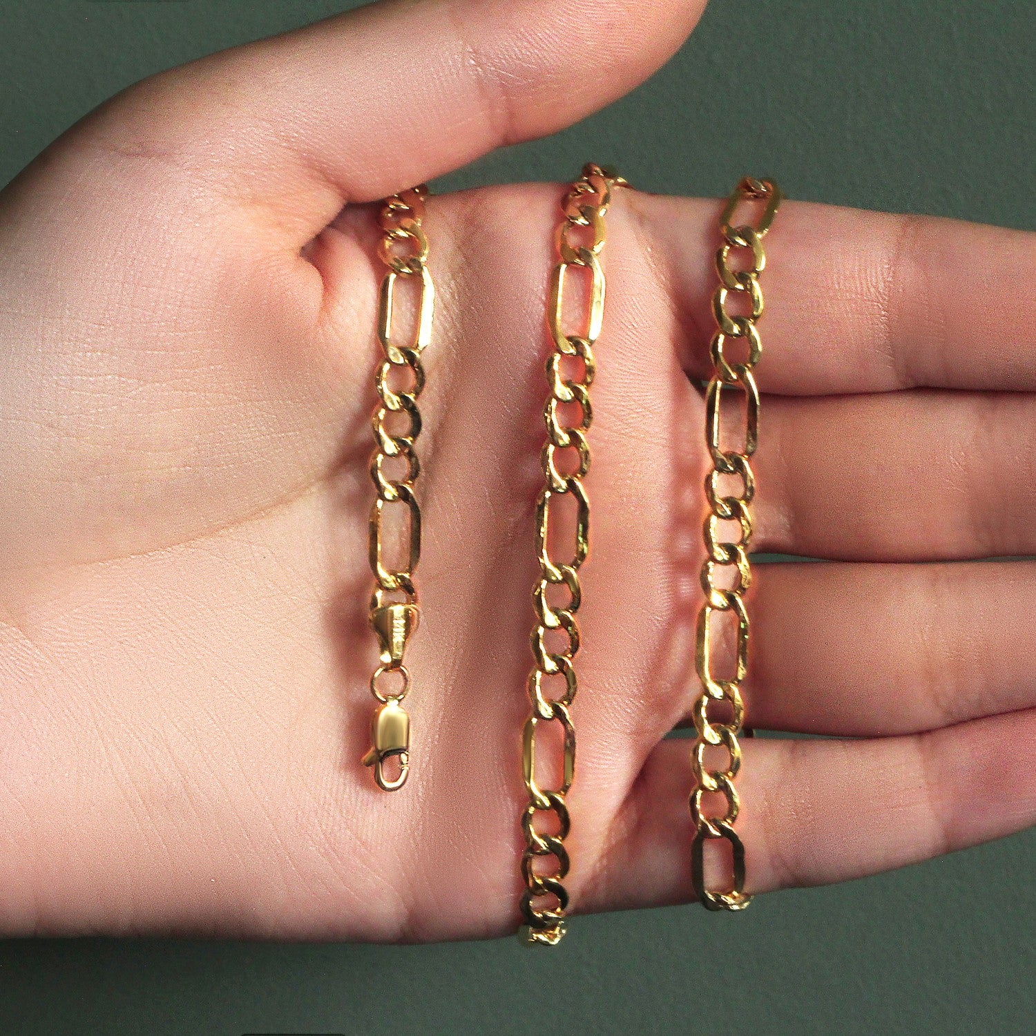 14k geelgouden Lite Figaro-ketting (5,60 mm)