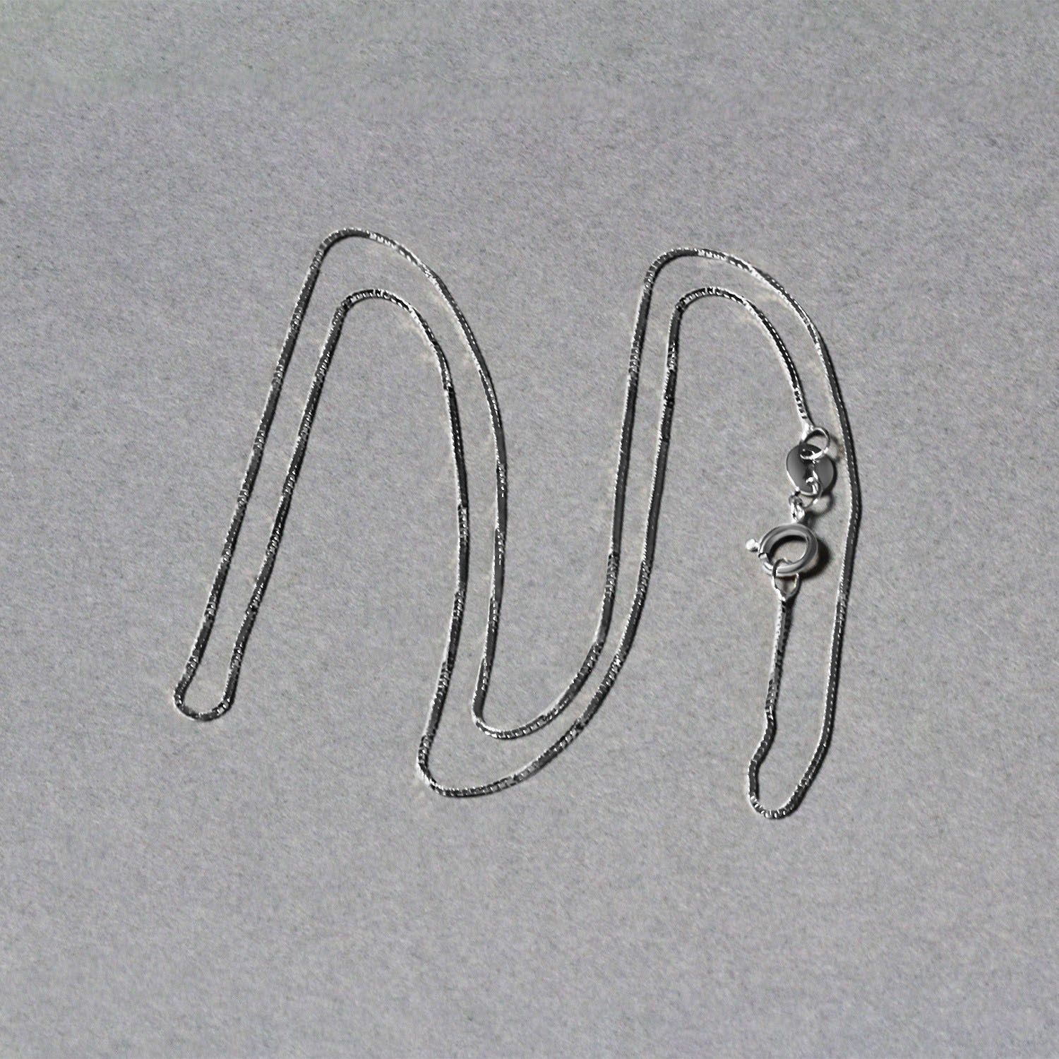 14k witgouden klassieke boxketting (0,60 mm)