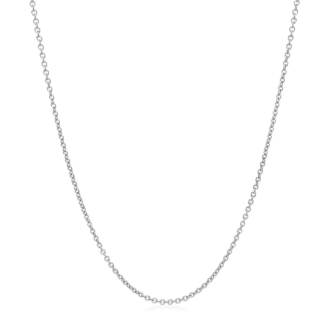 14k witgouden ovale kabelschakelketting (1,20 mm)