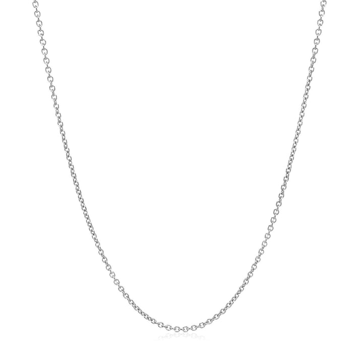 14k witgouden ovale kabelschakelketting (1,20 mm)