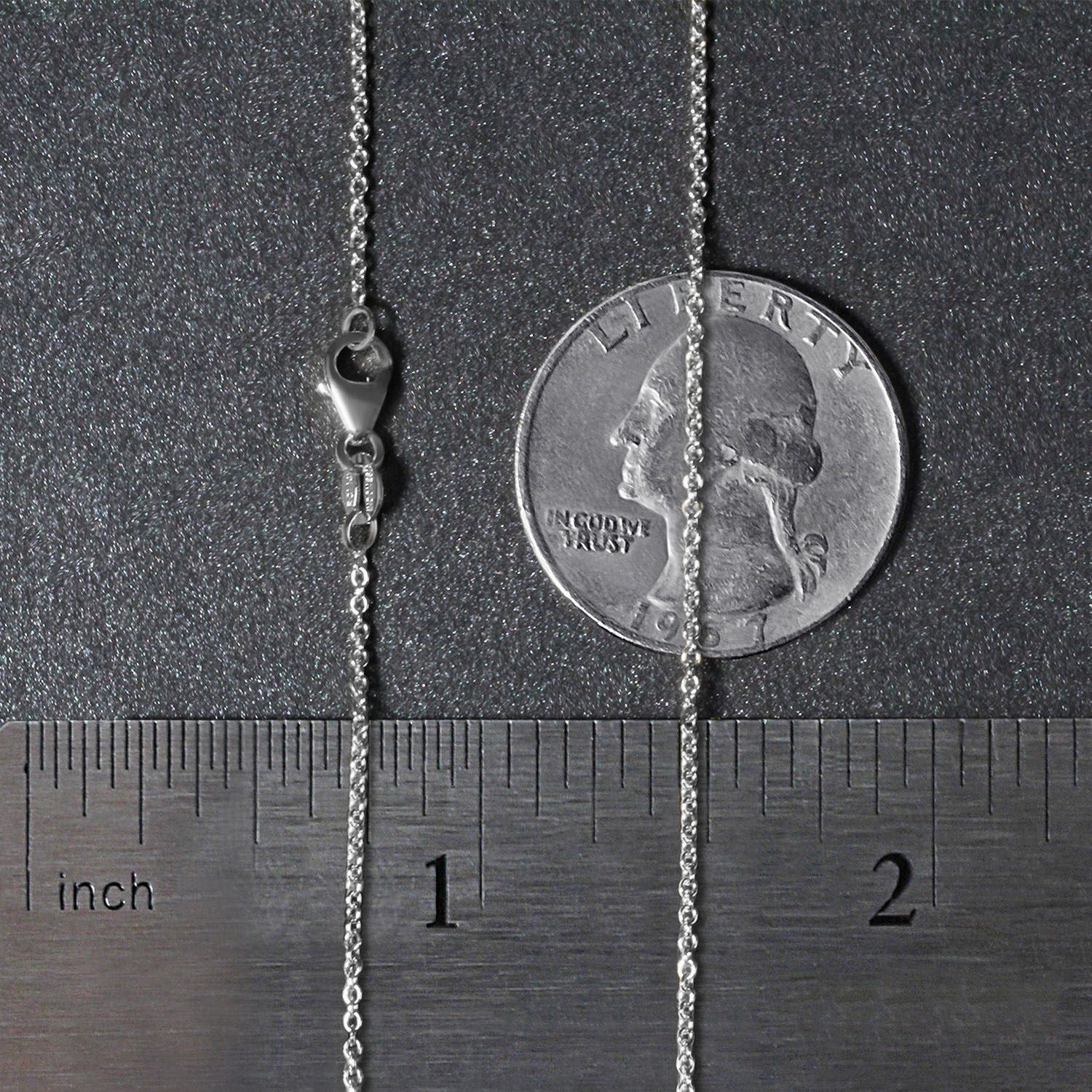 14k witgouden ovale kabelschakelketting (1,20 mm)