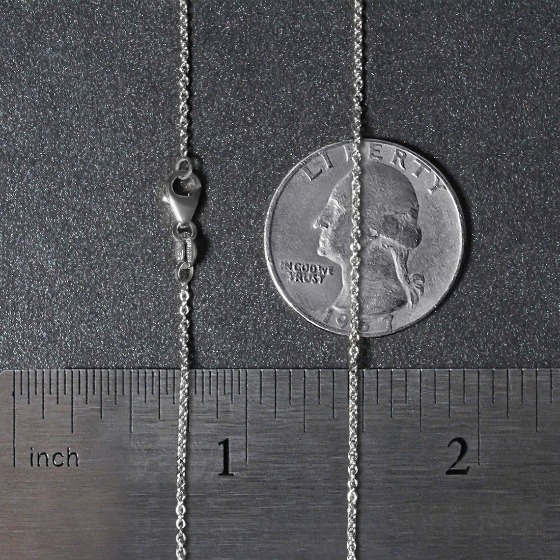 14k witgouden ovale kabelschakelketting (1,20 mm)