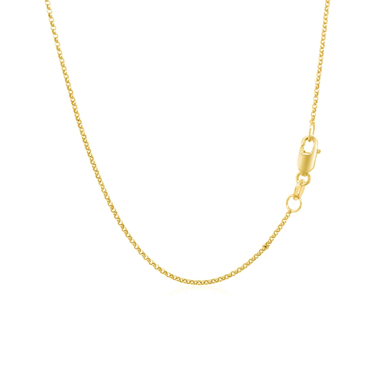14k Yellow Gold Diamond Cut Rolo Chain (1.10 mm)