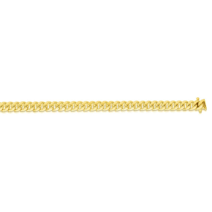 14k Yellow Gold Classic Miami Cuban Solid Bracelet (5.00 mm)