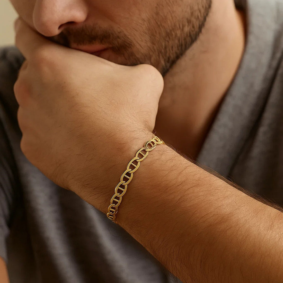 14k Yellow Gold Mariner Link Bracelet (4.50 mm)