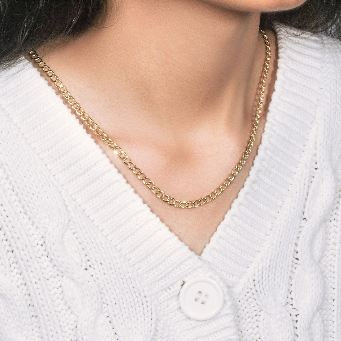 14k Yellow Gold Curb Chain (4.40 mm)