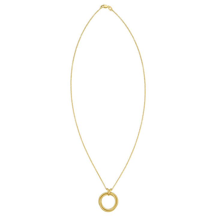 14K Yellow Gold Interlocking Medium Trinity Necklace