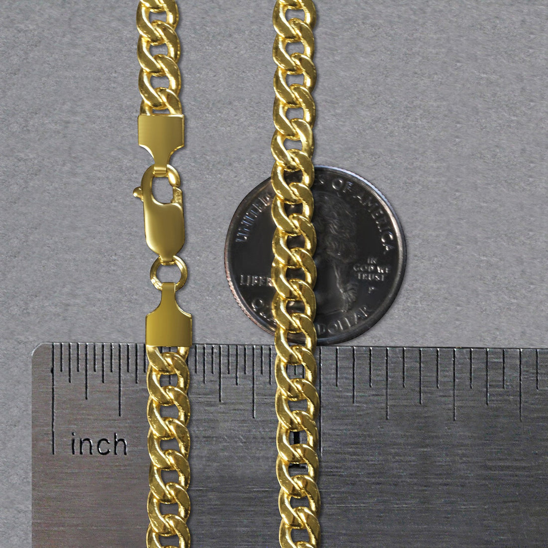 5.5mm 10k Yellow Gold Light Miami Cuban Chain