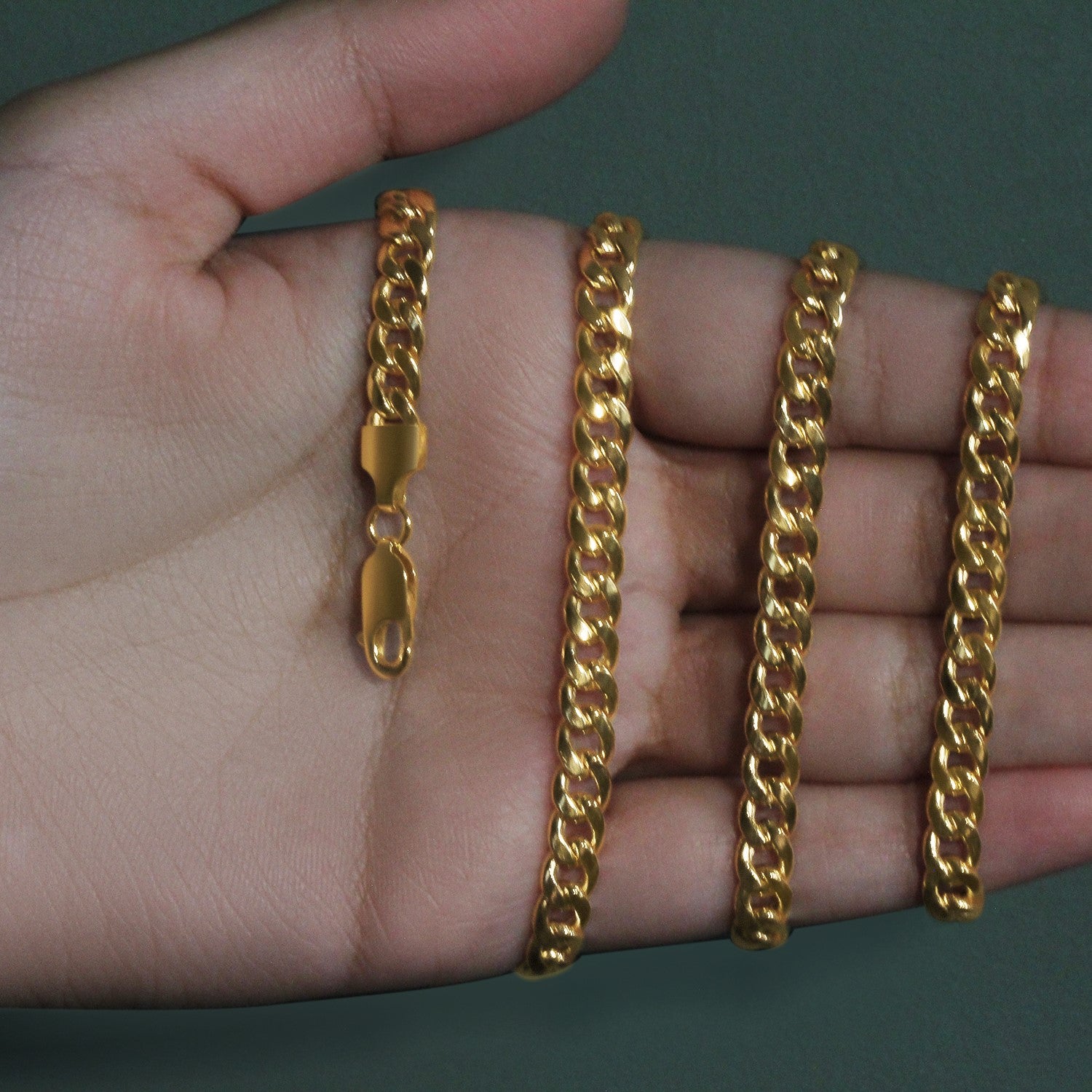 5.5mm 10k Yellow Gold Light Miami Cuban Chain