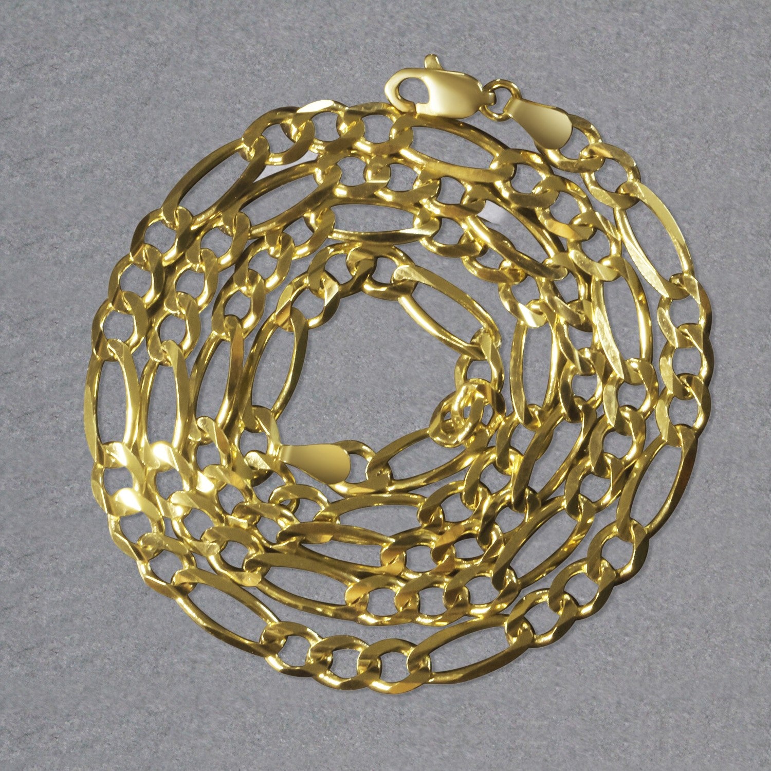 10K geelgouden massief Figaro-ketting (4,50 mm)