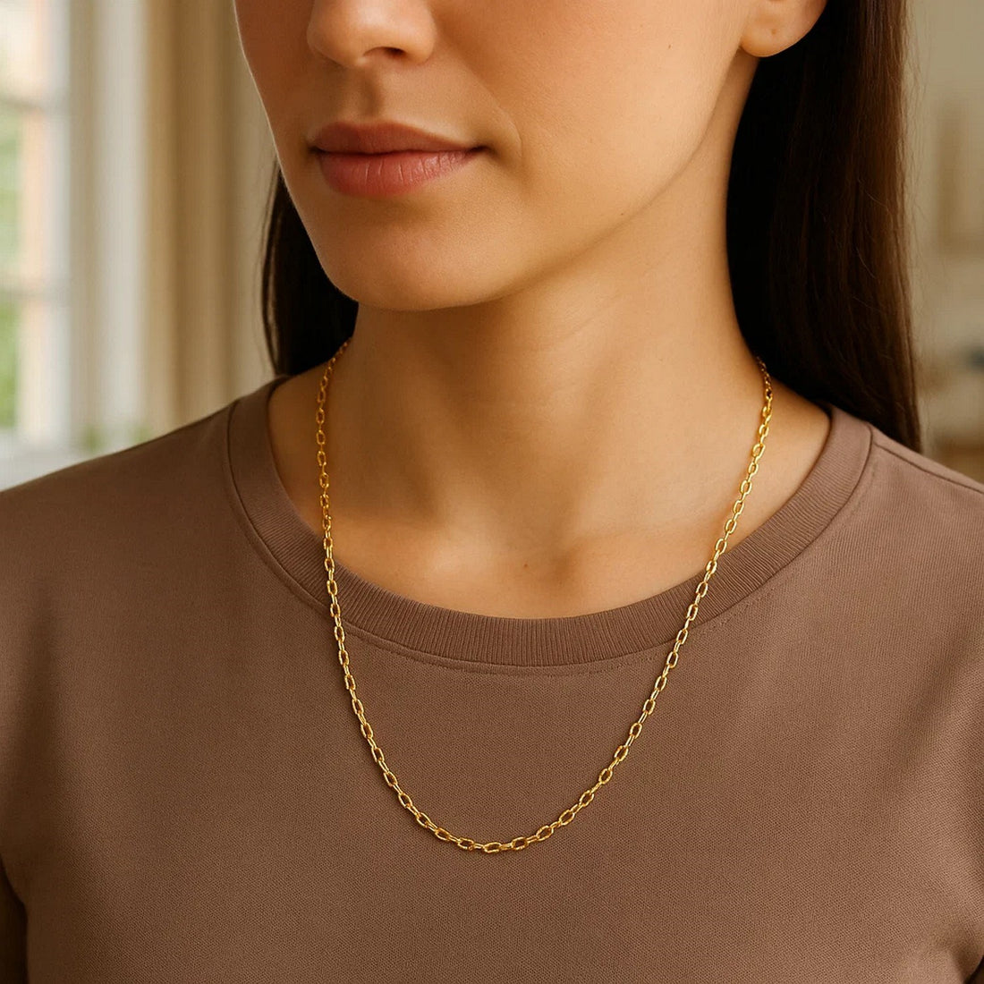 14k geelgouden kabelschakelketting met diamantslijpsel (1,90 mm)