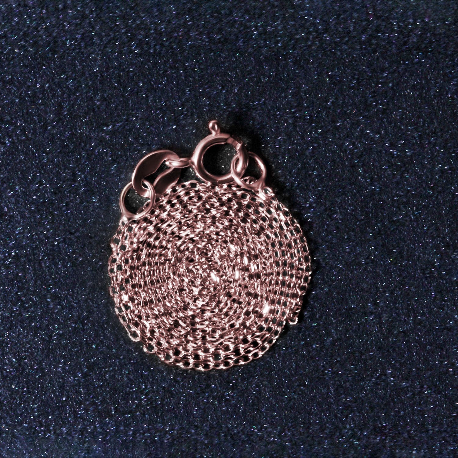 14k roze gouden kabelschakelketting met diamantslijpsel (0,87 mm)