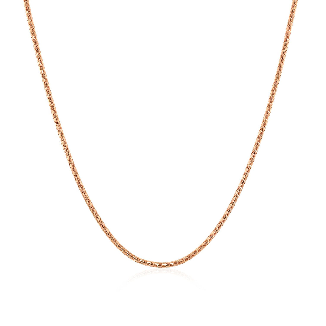 14k roségouden verstelbare popcornketting (1,30 mm)