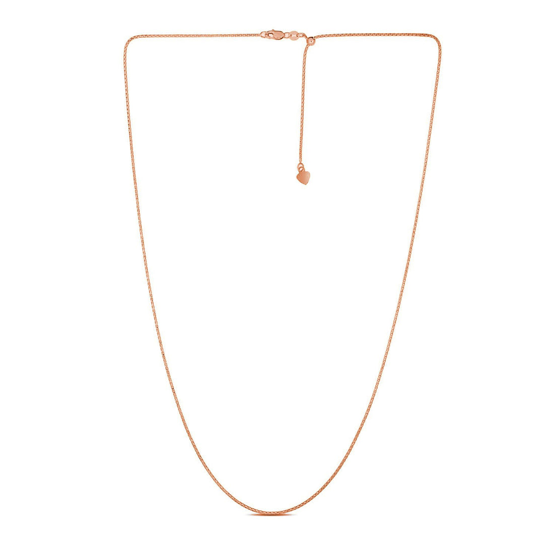 14k roségouden verstelbare popcornketting (1,30 mm)