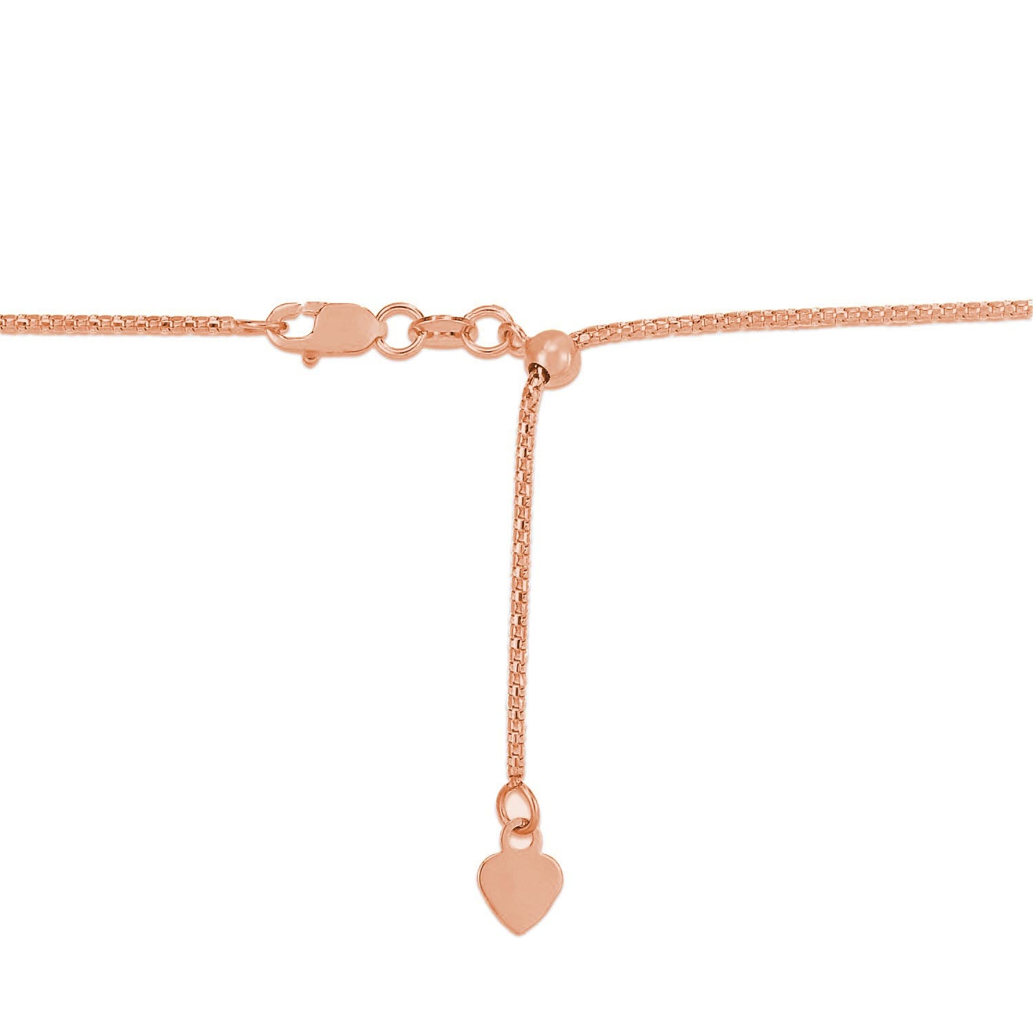 14k roségouden verstelbare popcornketting (1,30 mm)