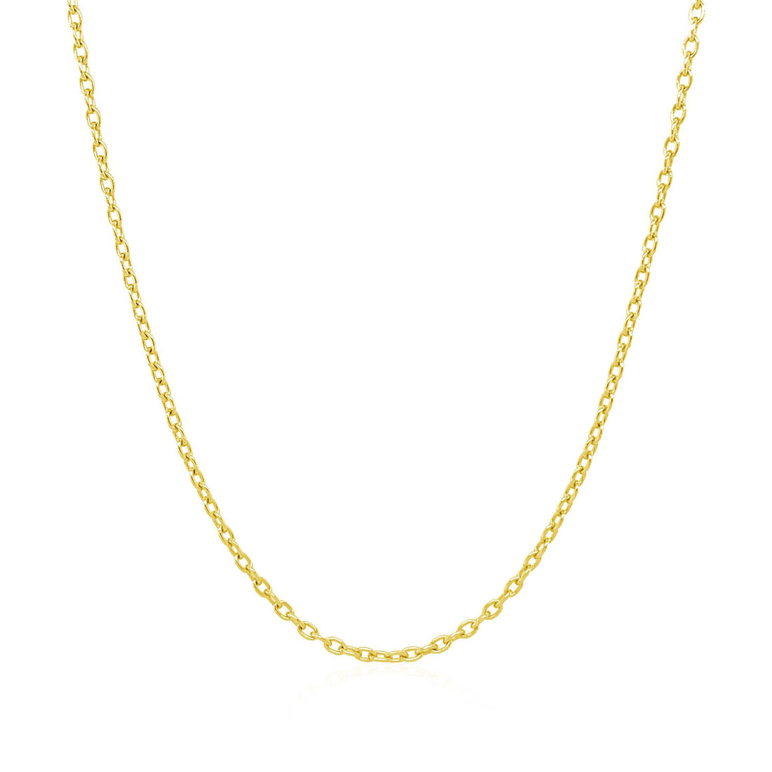 14k Yellow Gold Oval Cable Link Chain (1.50 mm)