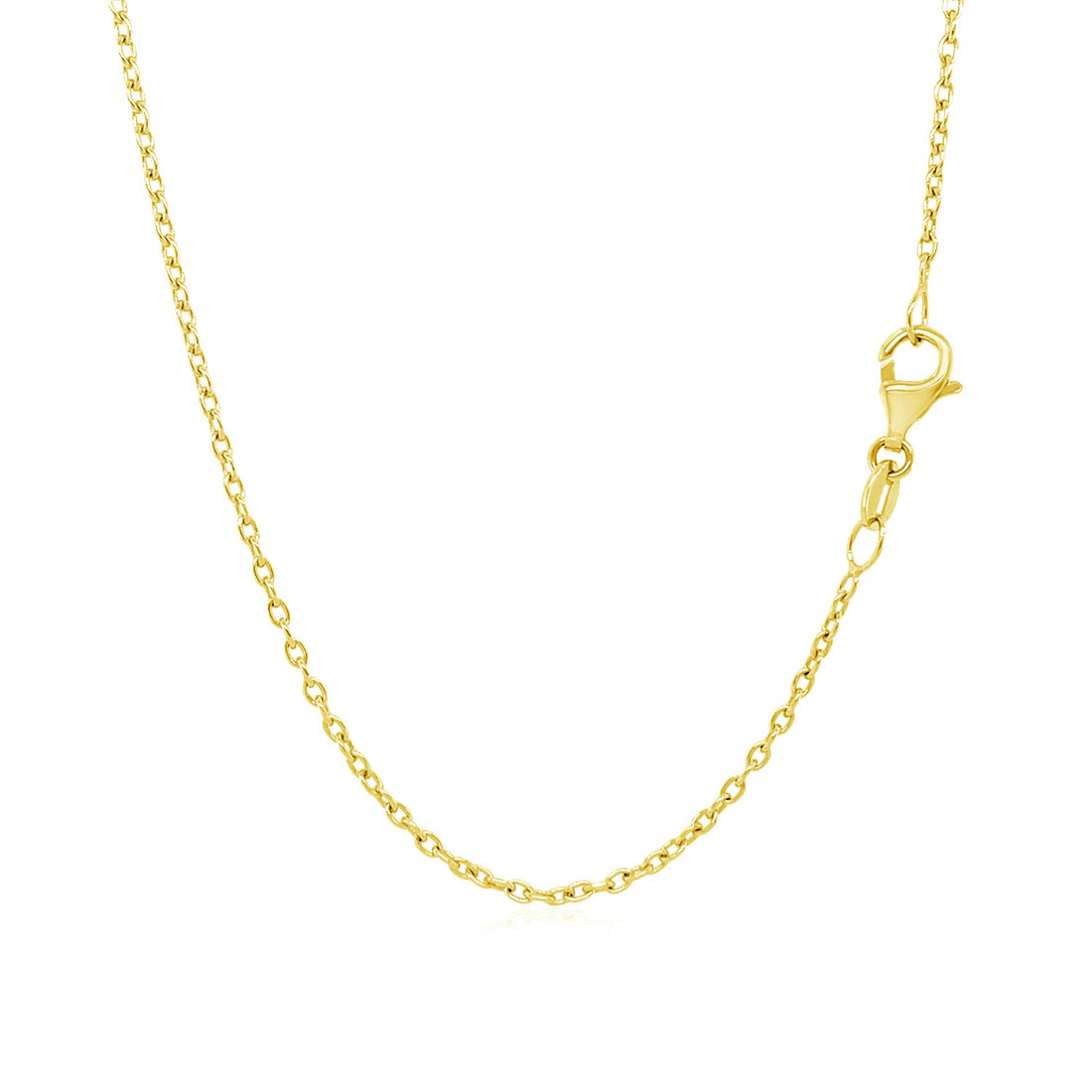 14k Yellow Gold Oval Cable Link Chain (1.50 mm)