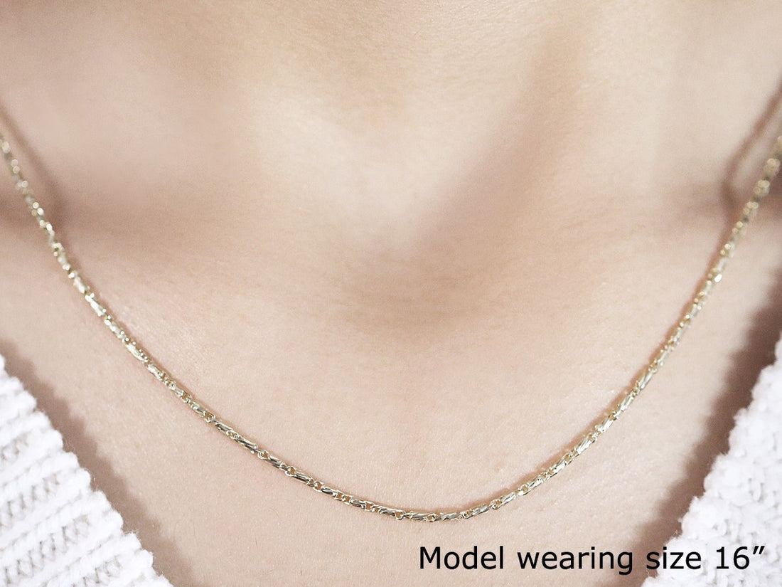 Diamond Cut Fancy Links Pendant Chain in Yellow Gold (1.50 mm)