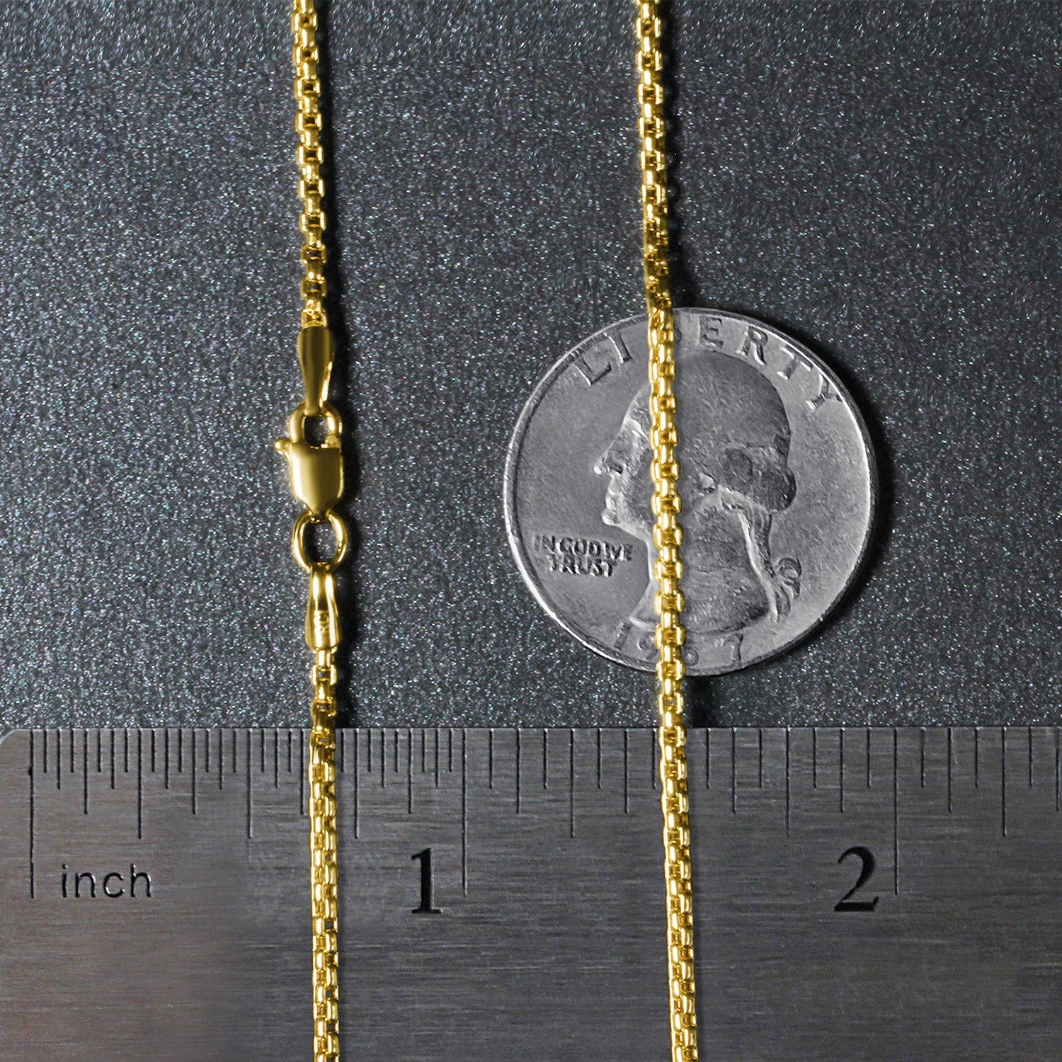 14k Yellow Gold Round Box Chain (1.8 mm)